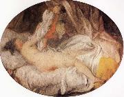 Jean Honore Fragonard The Stolen Shift Spain oil painting artist